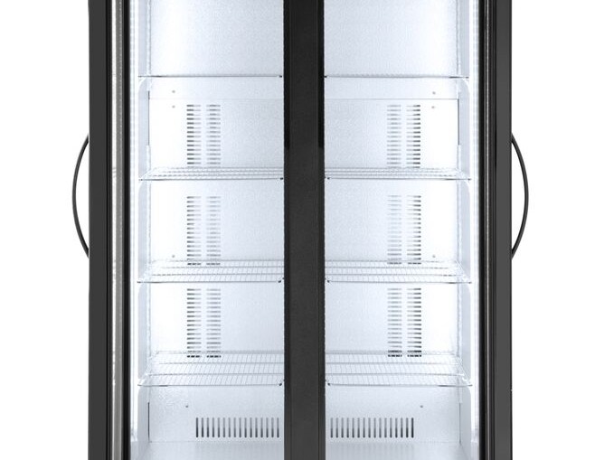 Arrière de bar double porte, Arktic, , Noir, 220- - cuisine professionnel de qualité