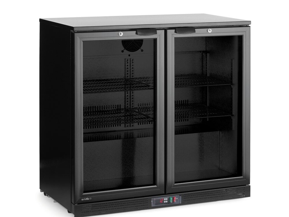 Arrière de bar double porte, Arktic, , Noir, 220- - cuisine professionnel de qualité