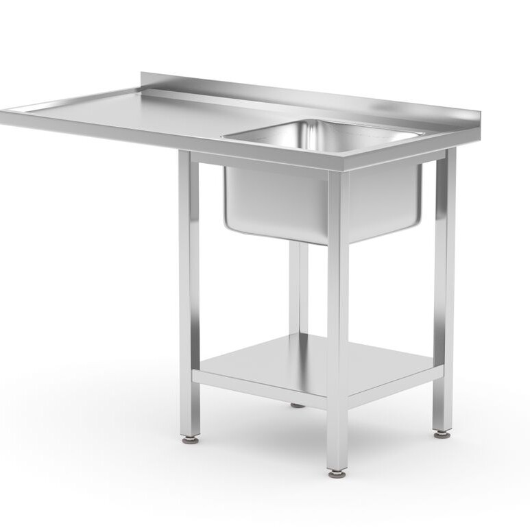 Table avec évier,  espace pour lave-vaisselle et étagè... - équipement professionnel de qualité