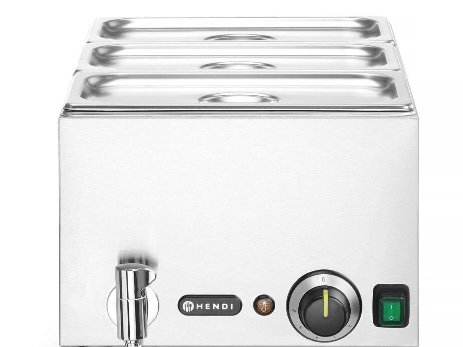 Set Bain-marie avec robinet de vidange + 3 x bac 1/3 avec... - équipement professionnel de qualité