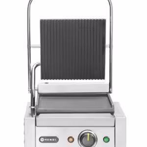Grill de contact - modèle simple,  ,  dessus rainuré et... - professionnel professionnel de qualité
