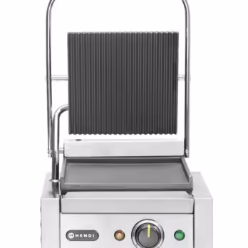 Grill de contact - modèle simple,  ,  dessus rainuré et... - professionnel professionnel de qualité