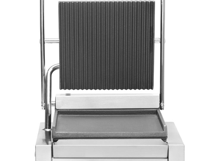 Grill de contact - modèle simple,  ,  dessus rainuré et... - professionnel professionnel de qualité