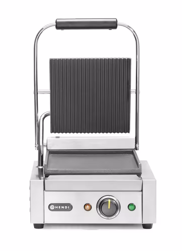 Grill de contact - modèle simple,  ,  dessus rainuré et... - professionnel professionnel de qualité