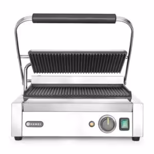 Grill de contact Panini,  ,  dessus et dessous rainurés - équipement professionnel de qualité