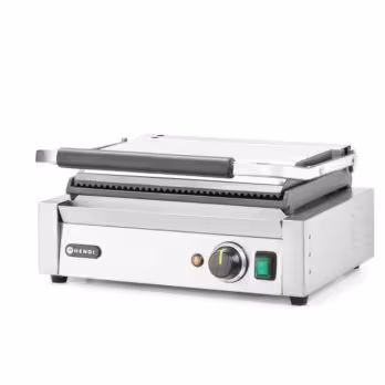 Grill de contact Panini,  ,  dessus rainuré et dessous l... - restauration professionnel, vue détaillée