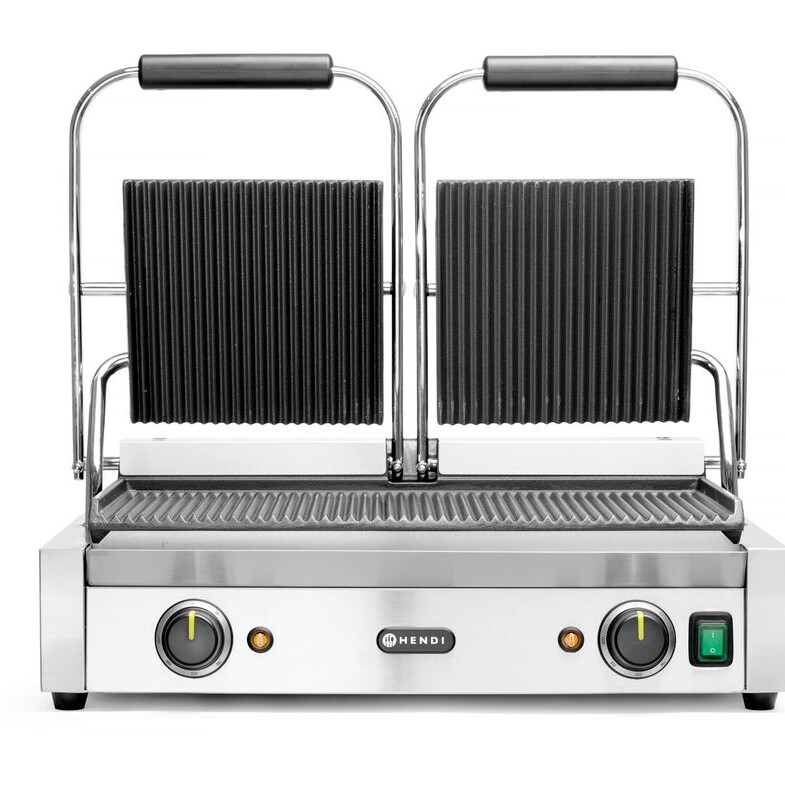 Grill de contact - modèle double,  ,  dessus et dessous ... - cuisine professionnel de qualité