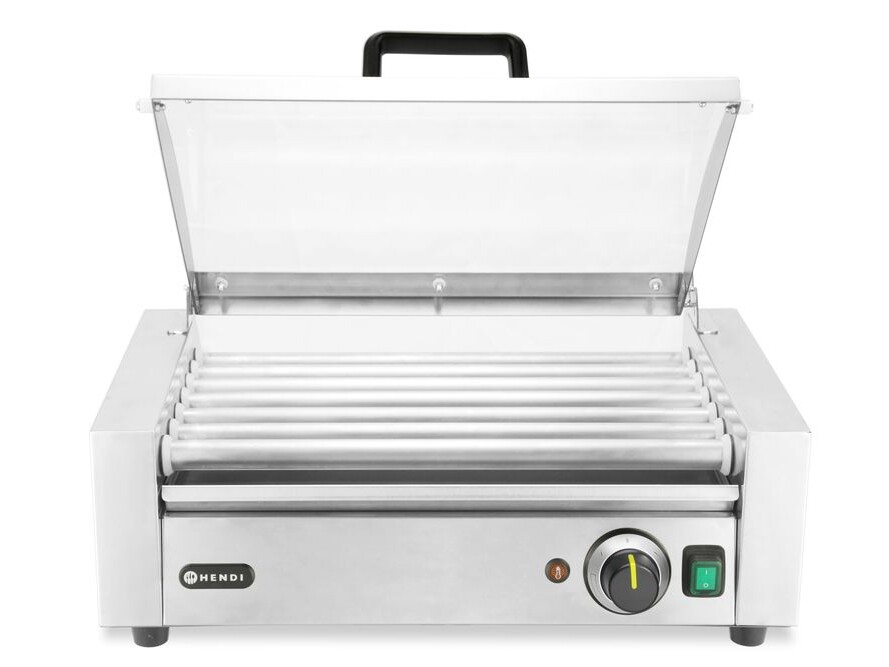 Grill roulant pour saucisses, 1 zone avec couvercle pour... - équipement professionnel de qualité