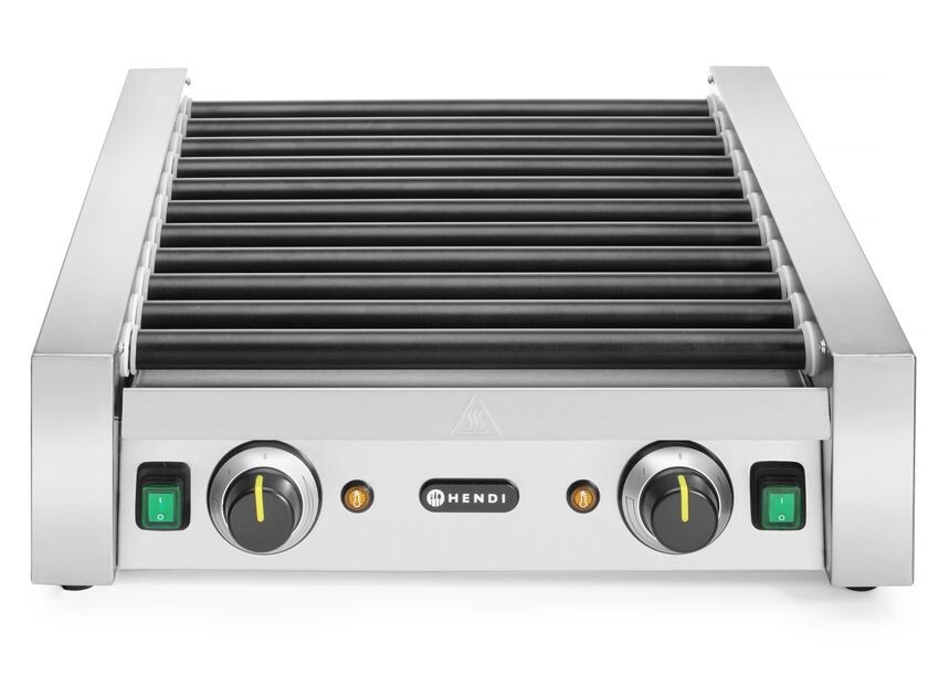 Grill roulant pour saucisses - deux zones,  ,  11 rouleaux - cuisine professionnel de qualité