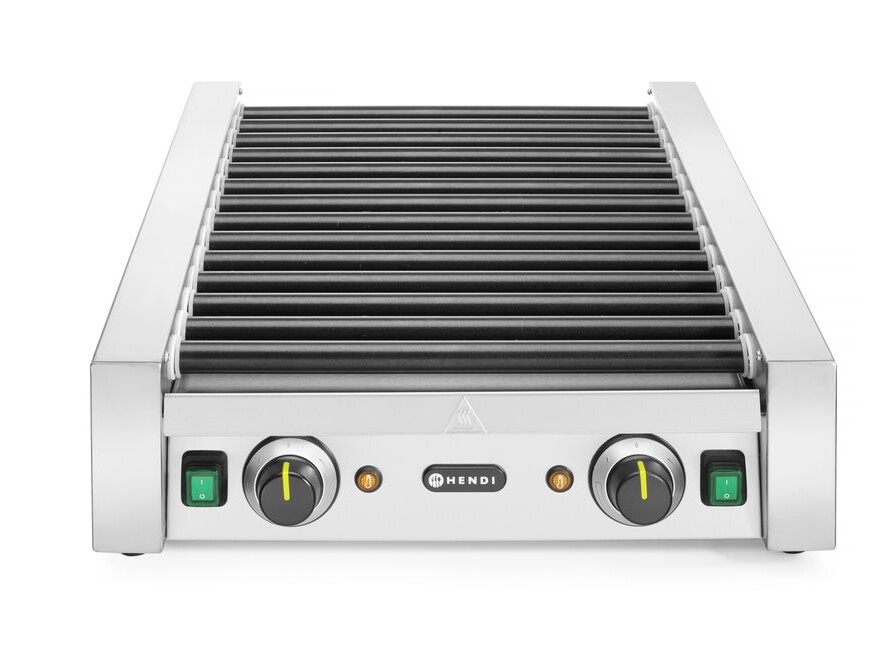 Grill roulant pour saucisses - deux zones,  ,  14 rouleaux - équipement professionnel de qualité