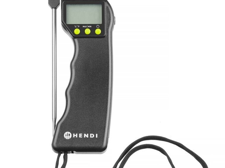 Thermomètre numérique avec sonde pliable,  ,  Noir - restauration professionnel de qualité