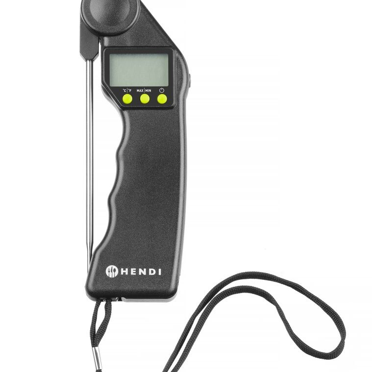 Thermomètre numérique avec sonde pliable,  ,  Noir - restauration professionnel de qualité
