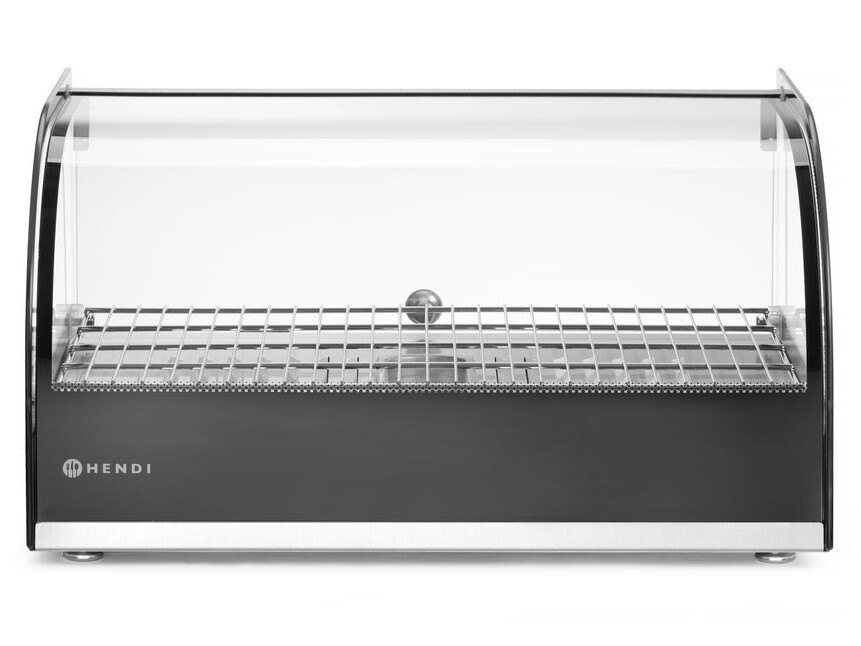 Vitrine de table chauffante,  ,  un niveau,  Noir,  220- - cuisine professionnel de qualité