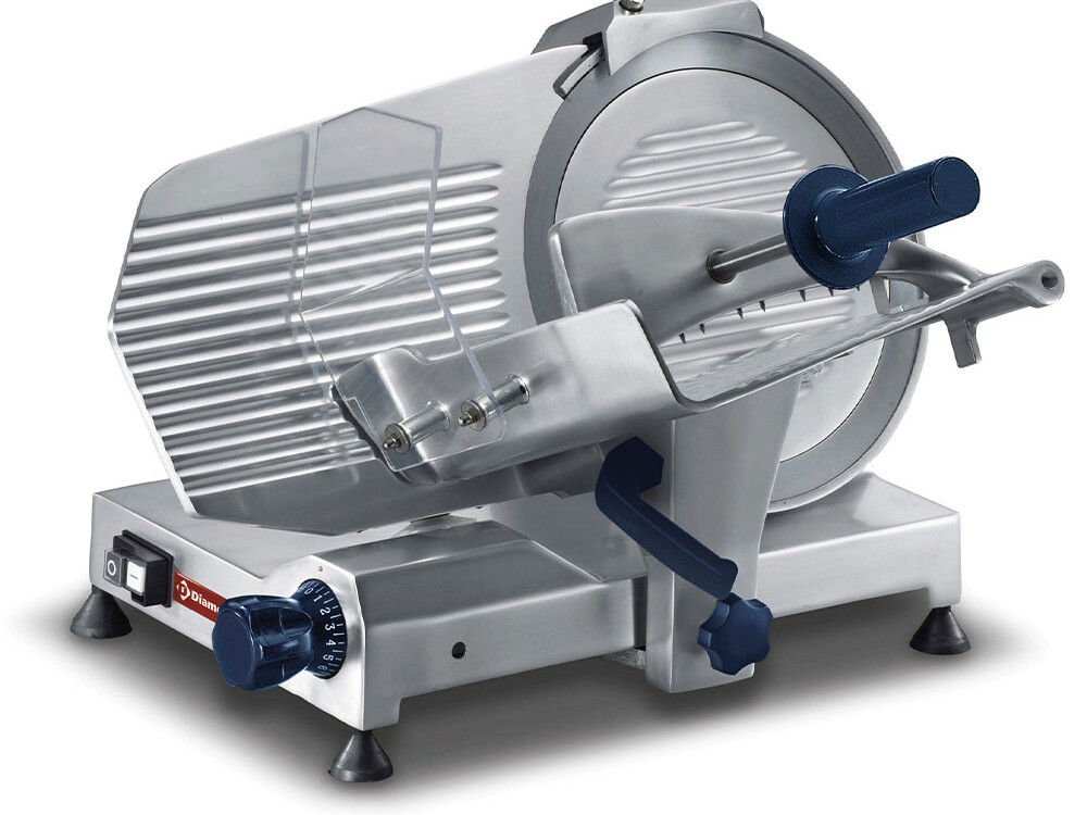Trancheuse professionnelle oblique,  Ø 300 mm - restauration professionnel de qualité