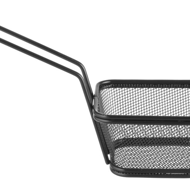 Paniers à frites miniatures empilables noirs - cuisine professionnel de qualité