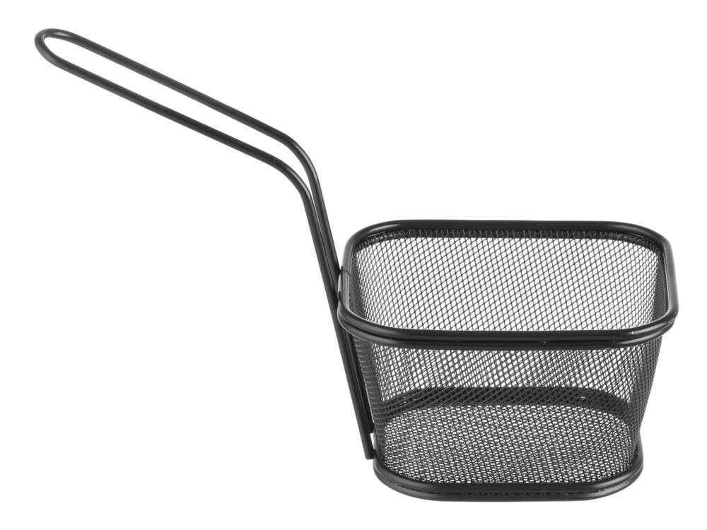 Paniers à frites miniatures empilables noirs - cuisine professionnel de qualité