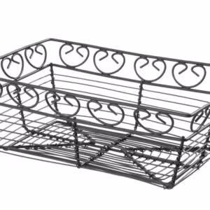 Corbeille en fil deco rectangulaire - cuisine professionnel de qualité