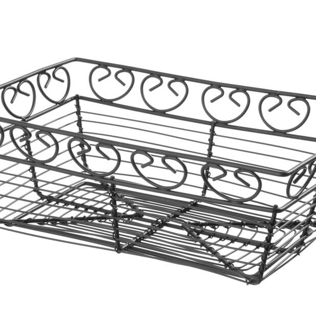 Corbeille en fil deco rectangulaire - cuisine professionnel de qualité