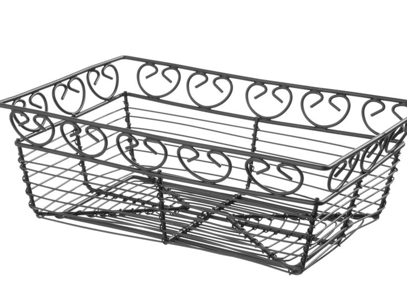 Corbeille en fil deco rectangulaire - cuisine professionnel de qualité