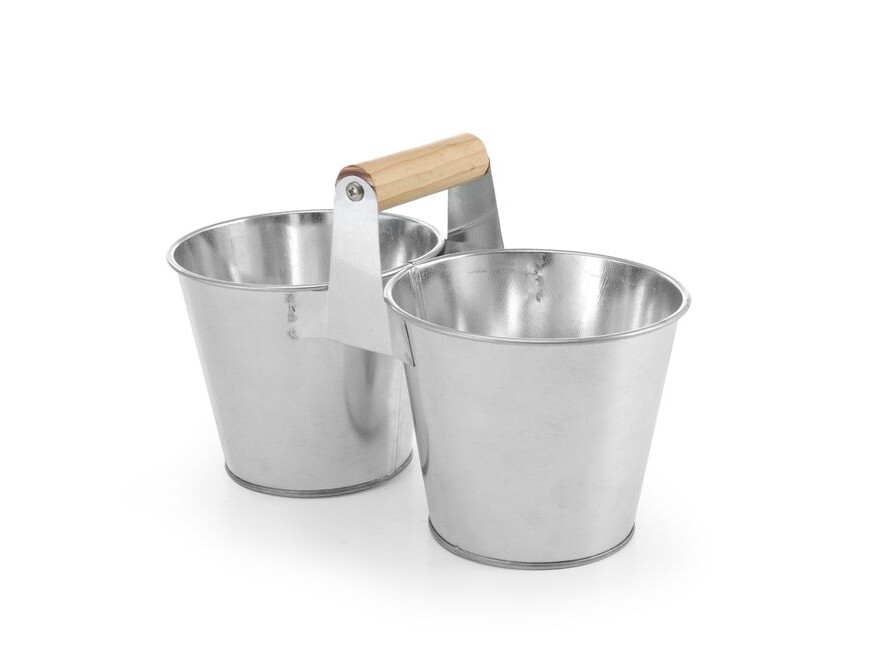 Seau double avec poignée - cuisine professionnel de qualité