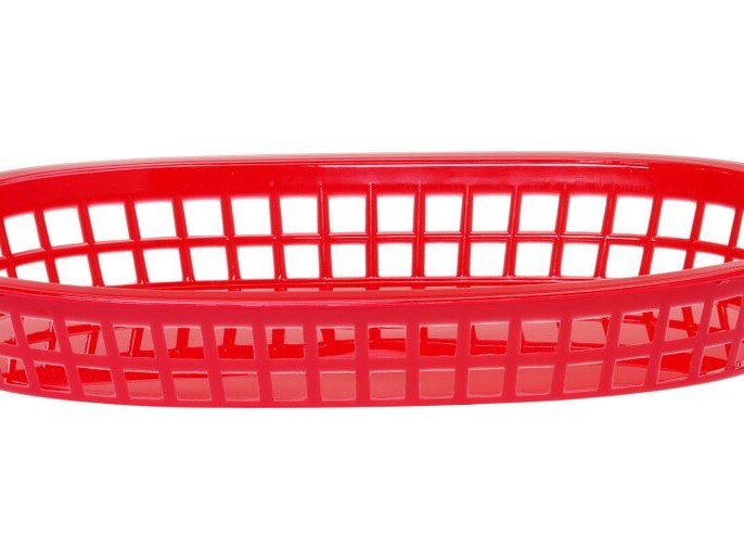 Paniers de service style fast-food,  ,  Rouge,  6 u. - cuisine professionnel de qualité