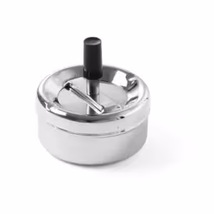 Cendrier avec bouton poussoir,  ,  ⌀90x(H)45mm - cuisine professionnel de qualité