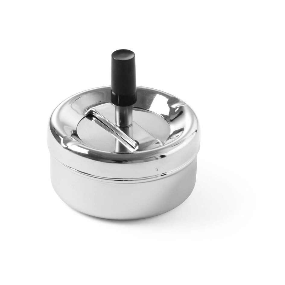Cendrier avec bouton poussoir,  ,  ⌀90x(H)45mm - cuisine professionnel de qualité