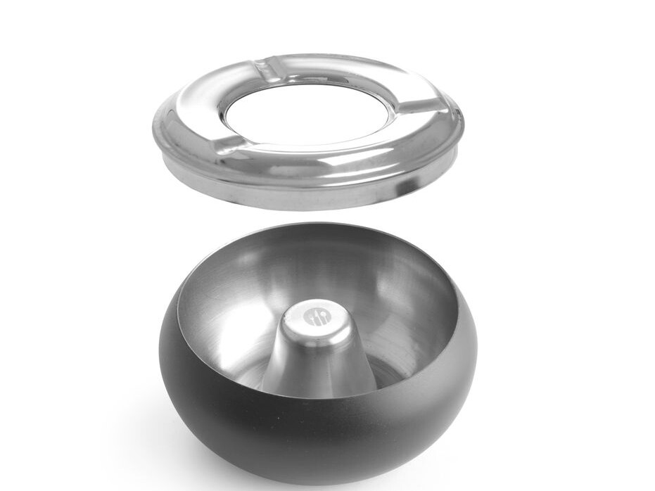 Cendrier de terrasse noir, , ⌀105x(H)58mm - cuisine professionnel de qualité