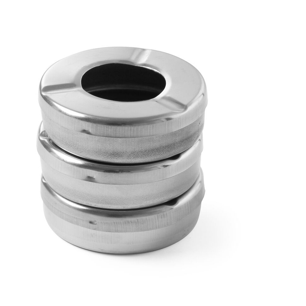 Cendrier avec couvercle,  ,  3 u.,  ⌀90x(H)28mm - cuisine professionnel de qualité