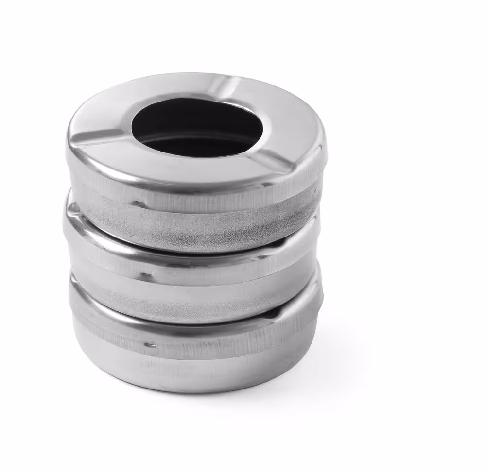 Cendrier avec couvercle,  ,  3 u.,  ⌀90x(H)28mm - cuisine professionnel de qualité