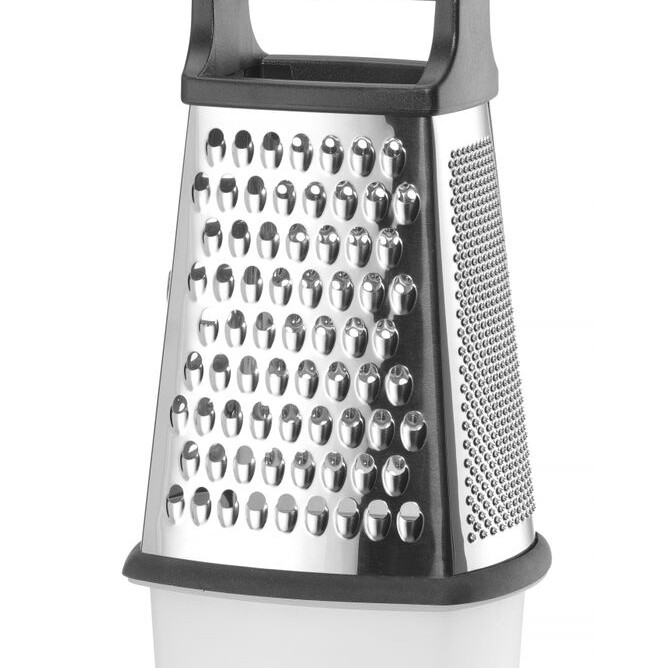 Râpe 4 faces avec récipient - cuisine professionnel de qualité