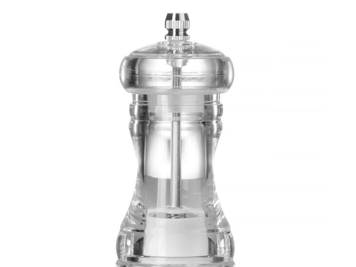 Moulin à sel acrylique,  ,  Transparent,  ⌀50x(H)113mm - cuisine professionnel de qualité