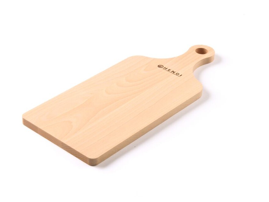 Planche à découper avec poignée, , Bois clair, 390x... - équipement professionnel de qualité