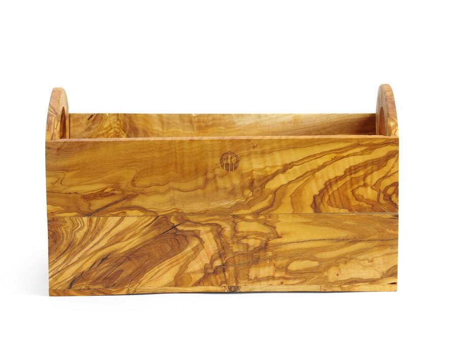 Boîte à pain en bois d'olivier - cuisine professionnel de qualité