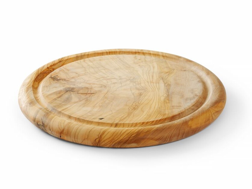 Planche à servir en bois d'olivier,  ,  ⌀260x(H)25mm - restauration professionnel de qualité