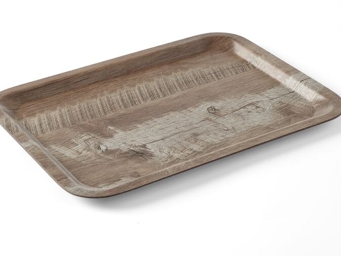 Plateau de service en mélamine avec imprimé bois,  Amer... - restauration professionnel de qualité