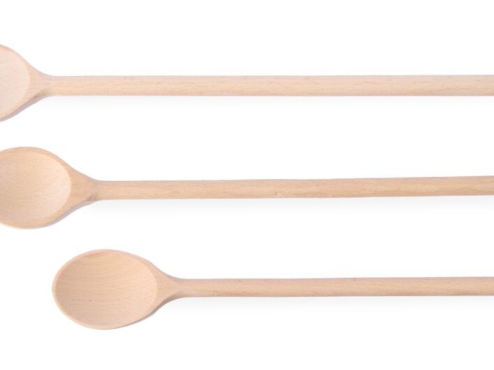 Cuillère à bois -lot de 3, tailles différentes, , 3... - restauration professionnel de qualité
