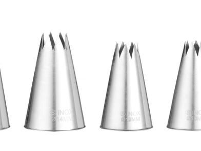 Douilles - étoile, , ø6-8-10-12-14-16-18, 7 u - cuisine professionnel de qualité