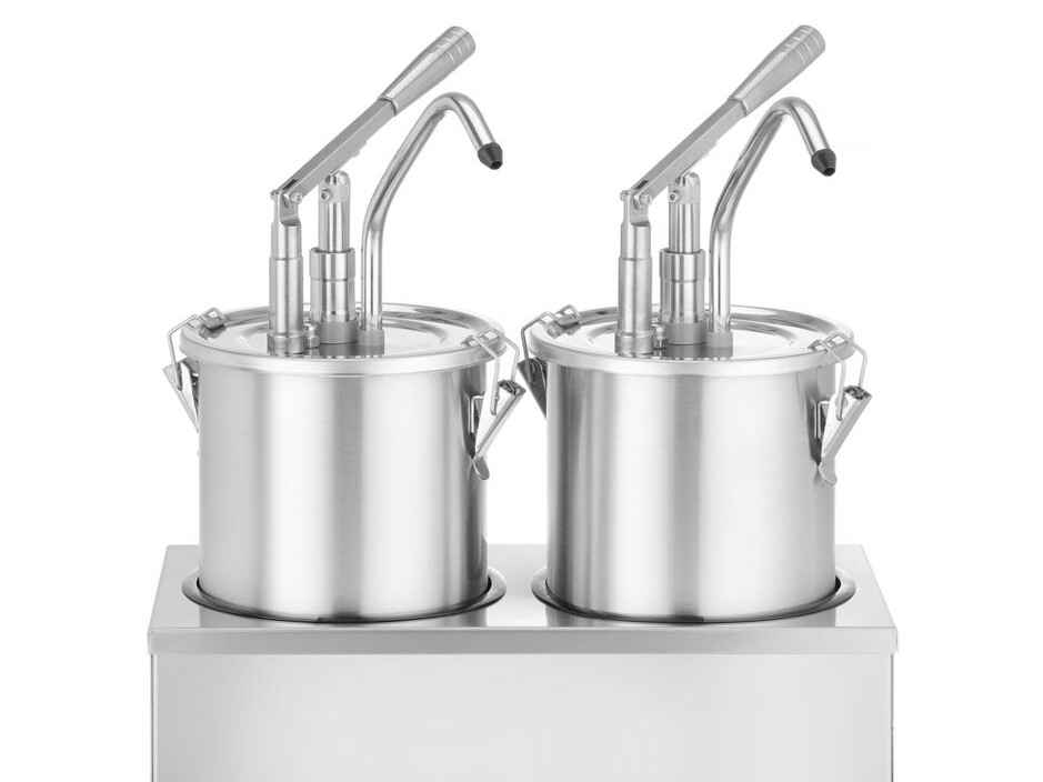 Set : 2 distributeurs de sauce en acier inoxydable avec p... - cuisine professionnel de qualité