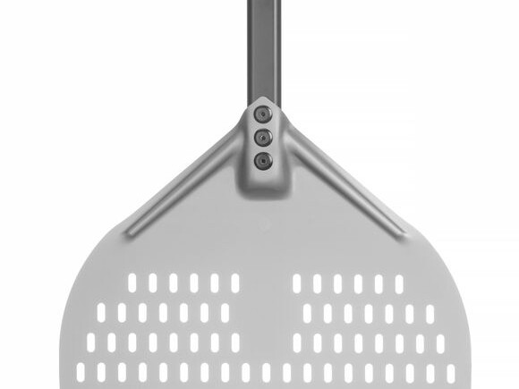 Pelle à pizza carrée perforée avec manche court,  ,  3... - restauration professionnel de qualité