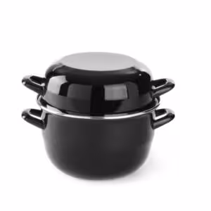 Cocotte à moules émaillée - avec couvercle, HENDI, 2,5L, ⌀220x(H)190mm