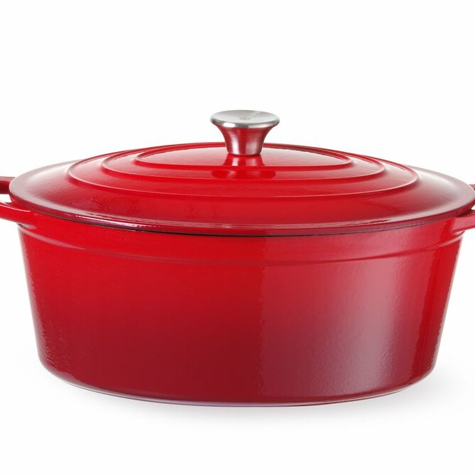 Cocotte en fonte émaillée,  ,  6,  Rouge - équipement professionnel de qualité