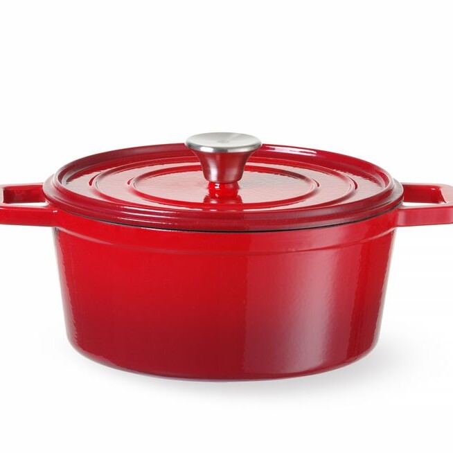 Cocotte en fonte émaillée,  ,  3,  Rouge - restauration professionnel de qualité