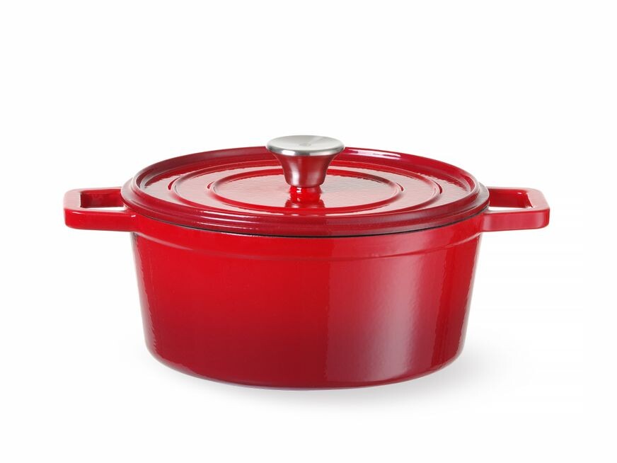 Cocotte en fonte émaillée, , 3, Rouge - restauration professionnel de qualité