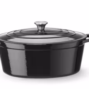 Cocotte en fonte émaillée,  ,  6,  Noir - cuisine professionnel de qualité