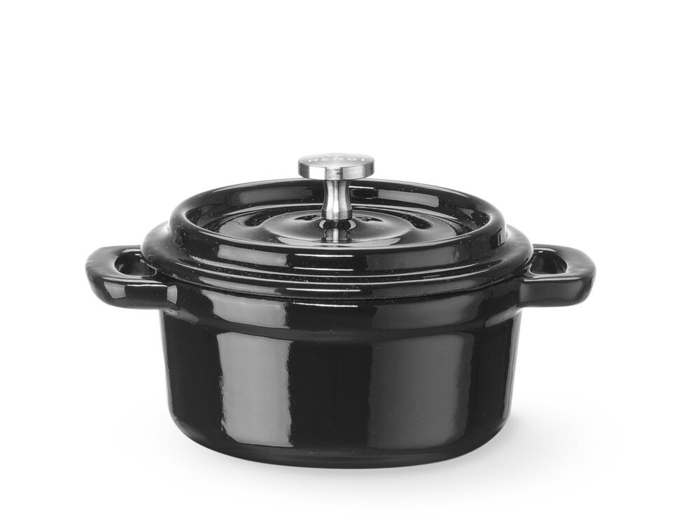 Cocotte en fonte émaillée, , 0, Noir - équipement professionnel de qualité