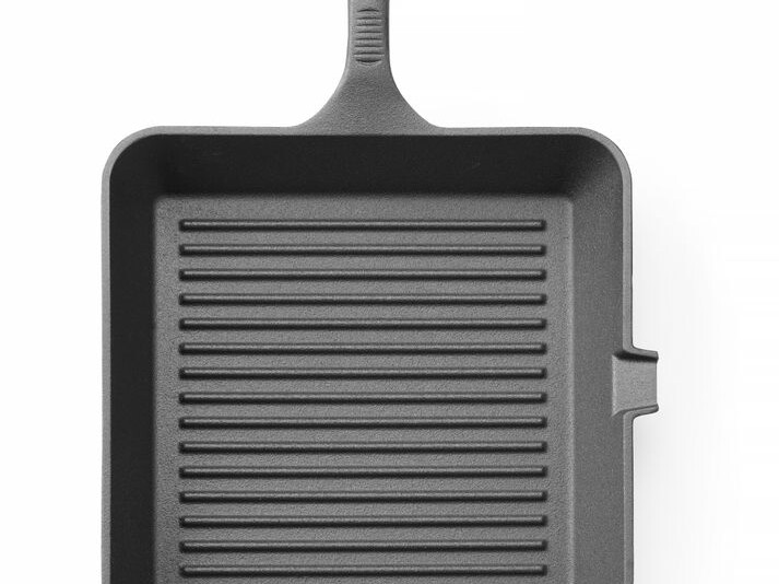 Poêle à griller en fonte, , Noir, , Carré - équipement professionnel de qualité