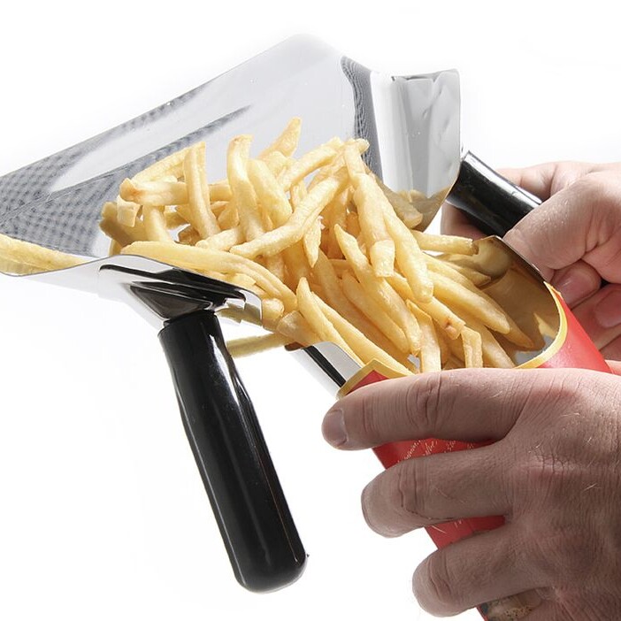 Pelle avec entonnoir pour frites et nachos,  ,  Noir,  23... - restauration professionnel de qualité
