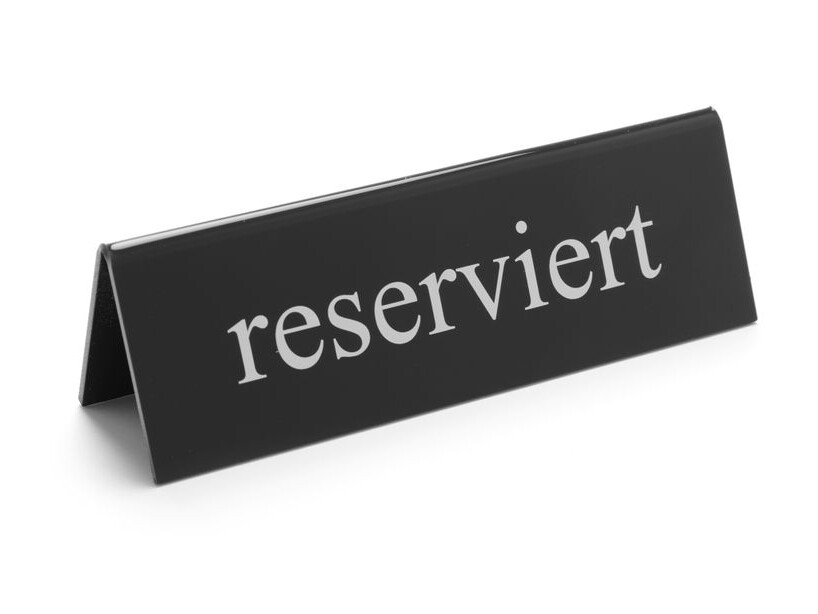Chevalet de table réservé,  ,  reserviert - équipement professionnel de qualité