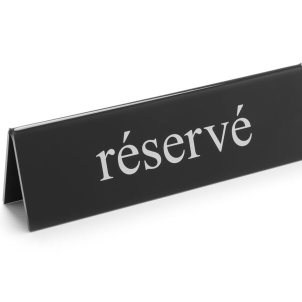 Chevalet de table réservé,  ,  réservé - professionnel professionnel de qualité
